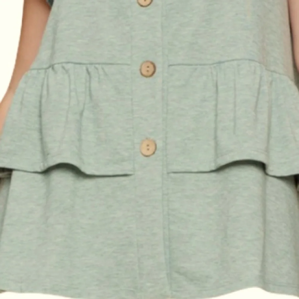 Plus Size Cap Sleeve Peplum Waist Top - Picture 5 of 7